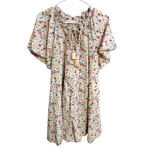 Roller Rabbit Gardenia‎ Temmy Dress Size M Floral Boho Cottagecore Feminine